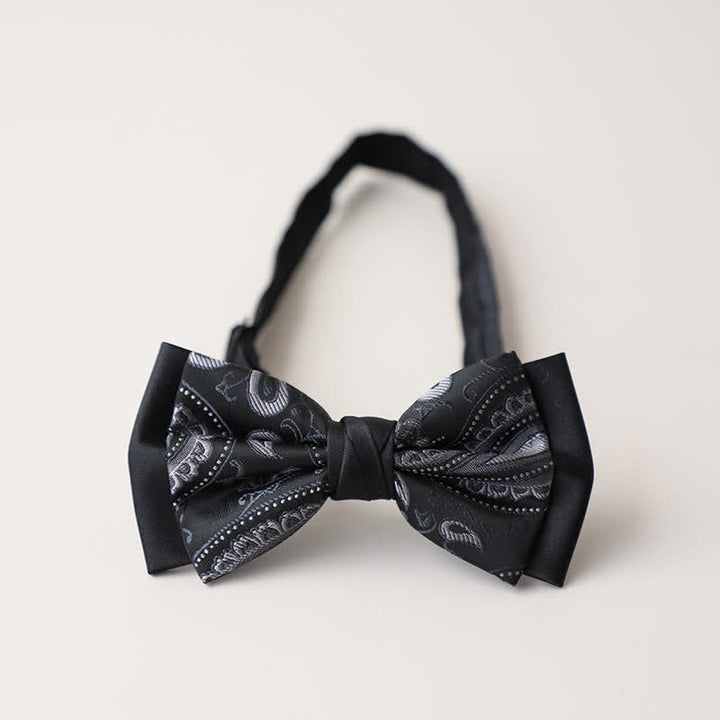 Papillon a doppio strato Paisley da uomo - Stile n. 5 - image 9