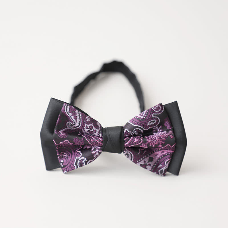 Papillon a doppio strato Paisley da uomo - Stile n. 3 - image 7