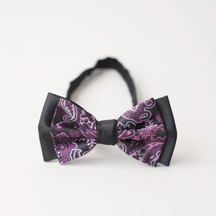 Papillon a doppio strato Paisley da uomo - Stile n. 3 - image 7