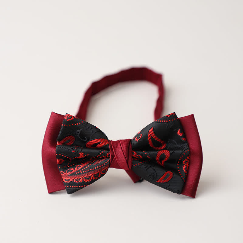 Papillon a doppio strato Paisley da uomo - Stile n. 1 - image 1
