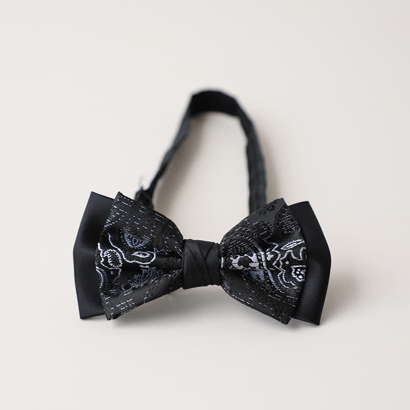 Papillon a doppio strato Paisley da uomo - Stile n. 8 - image 12