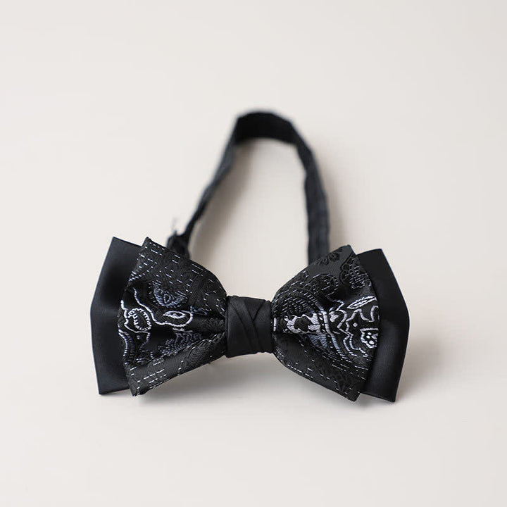 Papillon a doppio strato Paisley da uomo - Stile n. 8 - image 12