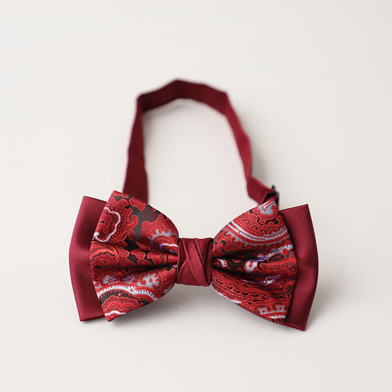 Papillon a doppio strato Paisley da uomo - Stile n. 10 - image 14