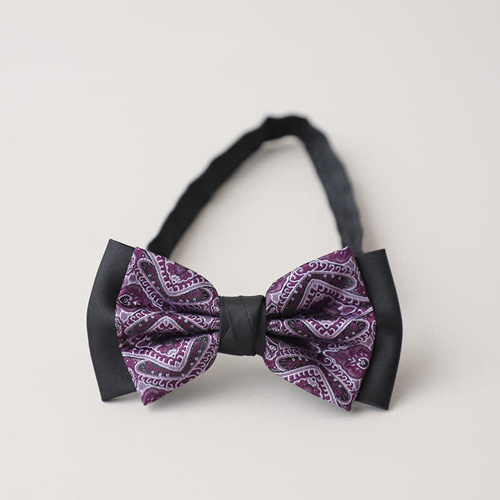Papillon a doppio strato Paisley da uomo - Stile n. 9 - image 13