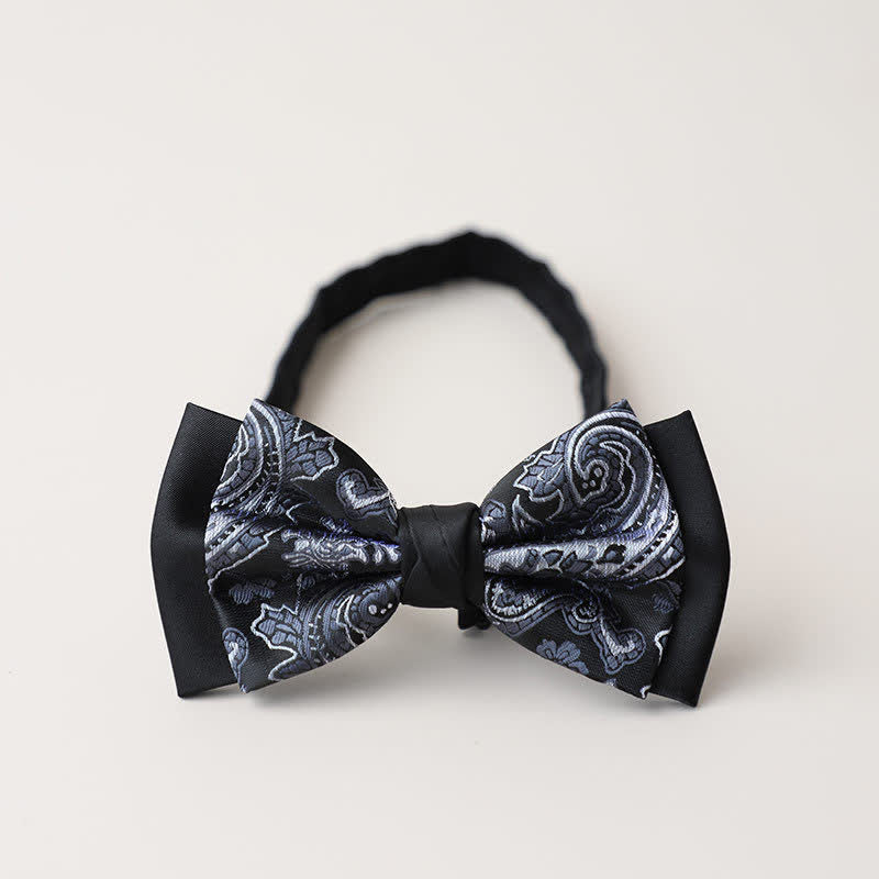 Papillon a doppio strato Paisley da uomo - Stile n. 11 - image 15