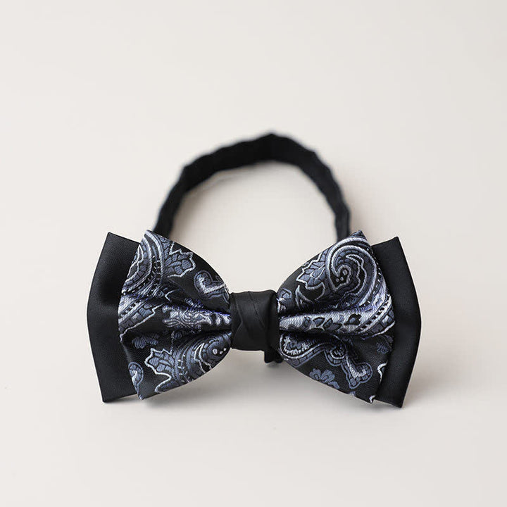 Papillon a doppio strato Paisley da uomo - Stile n. 11 - image 15