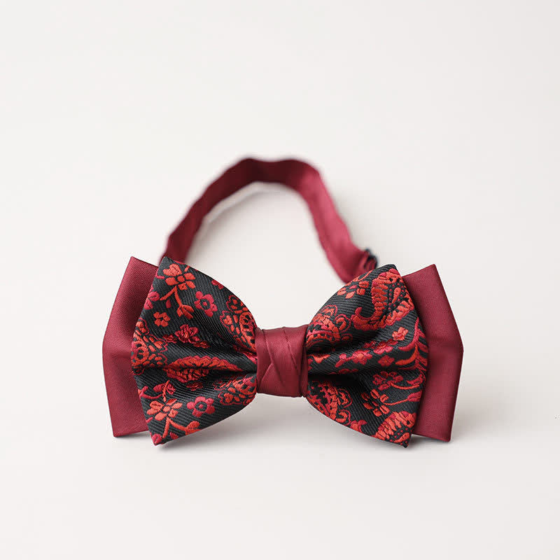 Papillon a doppio strato Paisley da uomo - Stile n. 13 - image 17