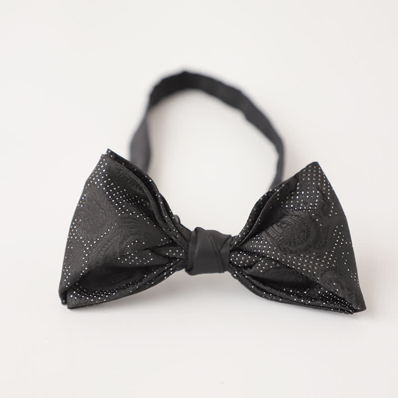 Papillon da uomo con motivo micro nero nobile - Stile n. 1 - image 2