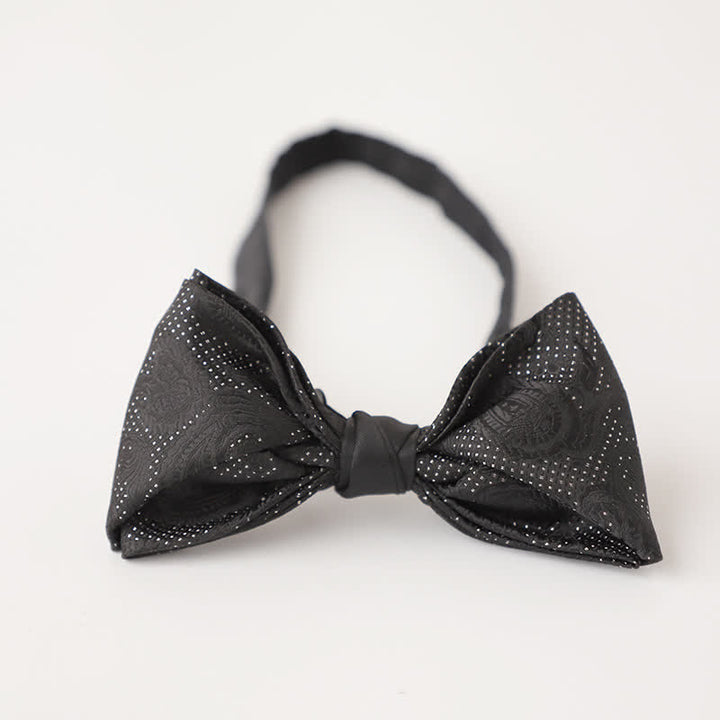 Papillon da uomo con motivo micro nero nobile - Stile n. 1 - image 2