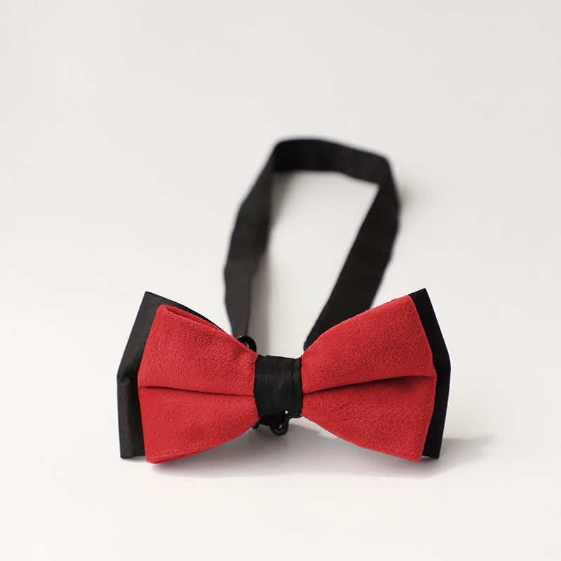Papillon da sposa intarsiato con strass in velluto di lusso da uomo - Stile n. 4 - Rosso - image 21