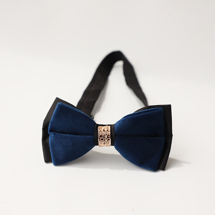 Papillon da sposa intarsiato con strass in velluto di lusso da uomo - Stile n. 3 - Marina Militare - image 16