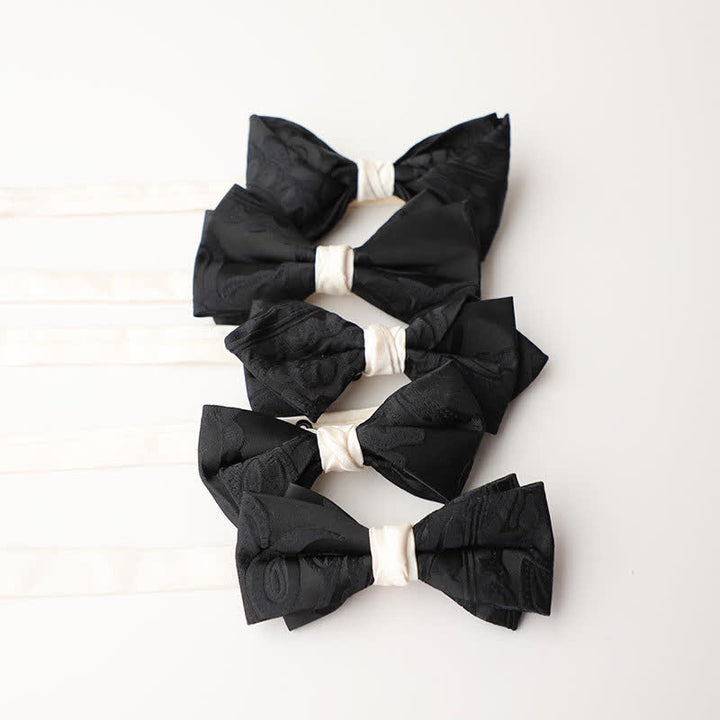 Papillon elegante da uomo nero abbinato bianco - image 0
