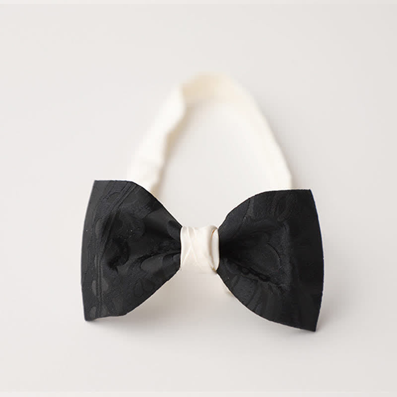 Papillon elegante da uomo nero abbinato bianco - Stile n. 5 - image 13