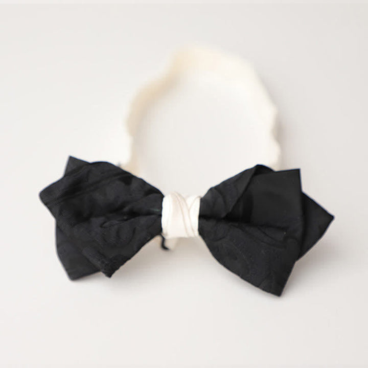 Papillon elegante da uomo nero abbinato bianco - Stile n. 4 - image 11