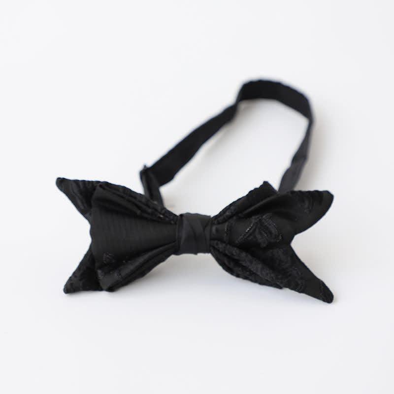 Papillon da uomo con motivo delicato nero - Stile n. 3 - image 5