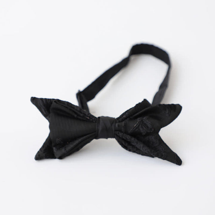 Papillon da uomo con motivo delicato nero - Stile n. 3 - image 5