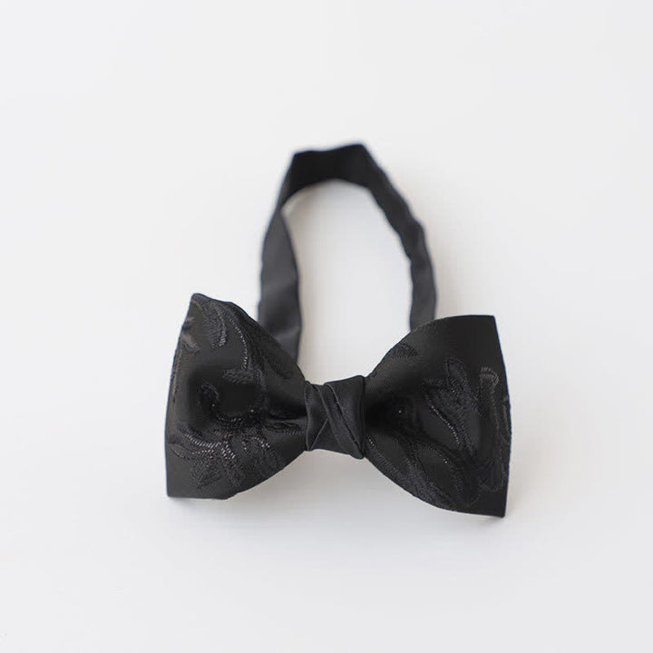 Papillon da uomo con motivo delicato nero - Stile n. 4 - image 6