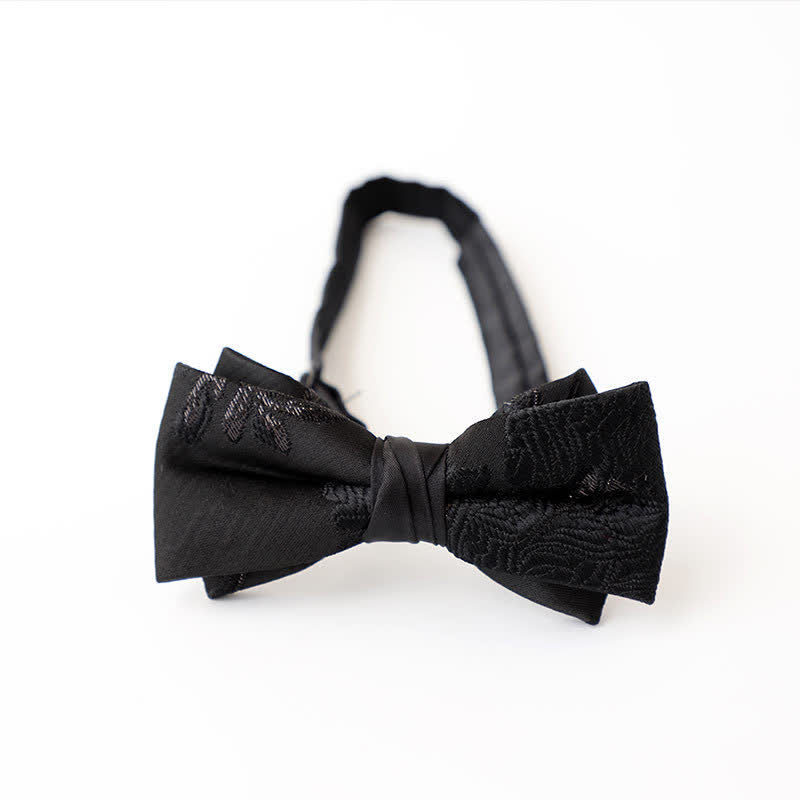 Papillon da uomo con motivo delicato nero - Stile n. 6 - image 8