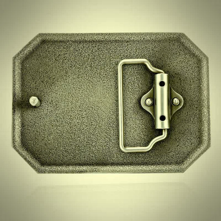 Cintura in pelle fai da te semplice con fibbia a testa di toro Longhorn da uomo - image 4