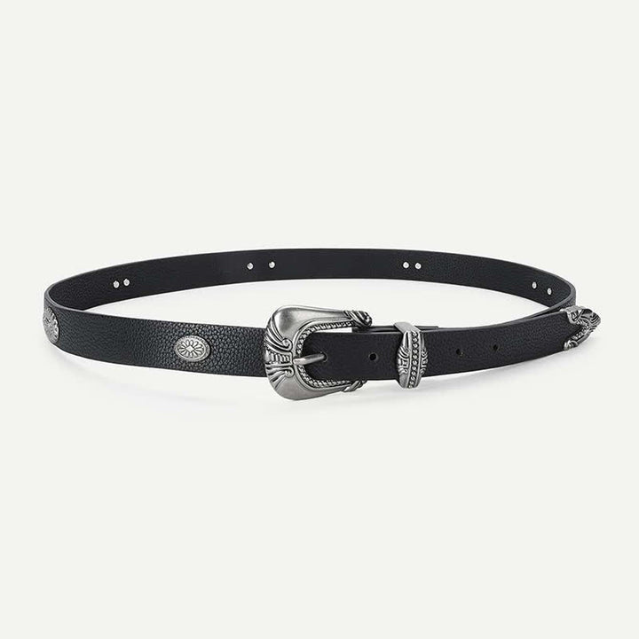 Cintura in pelle con rivetti Concho in stile palazzo da donna - image 1