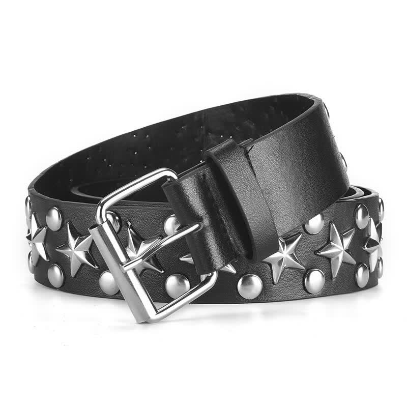 Cintura in pelle con borchie punk rock star - image 2