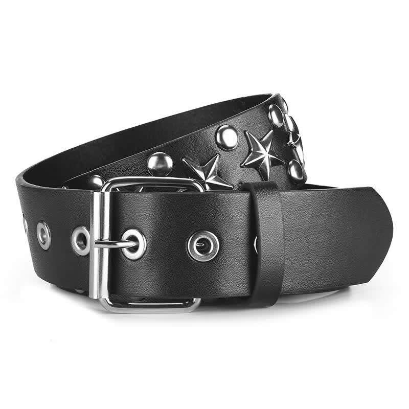 Cintura in pelle con borchie punk rock star - image 3
