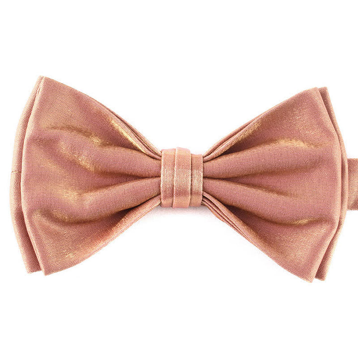 Papillon doppio strato tinta unita casual da uomo - Rosa chiaro - image 14