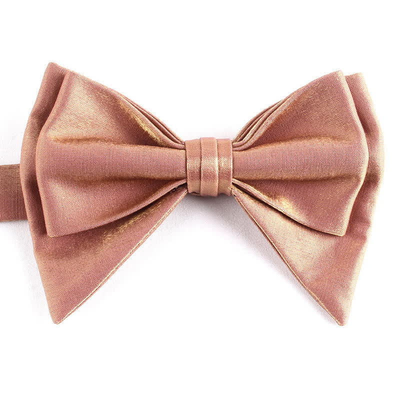 Papillon a punta oversize irregolare a doppio strato da uomo - Rosa chiaro - image 15