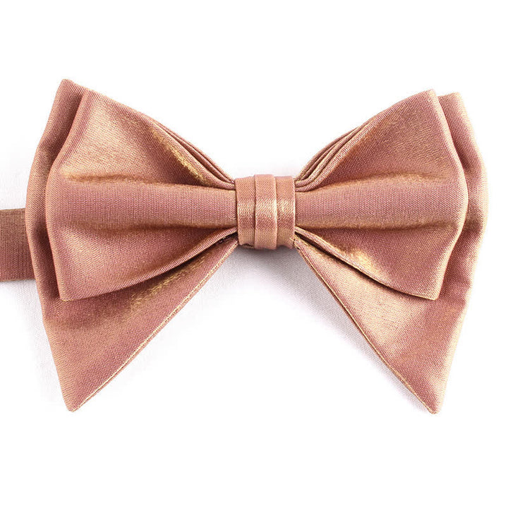 Papillon a punta oversize irregolare a doppio strato da uomo - Rosa chiaro - image 15