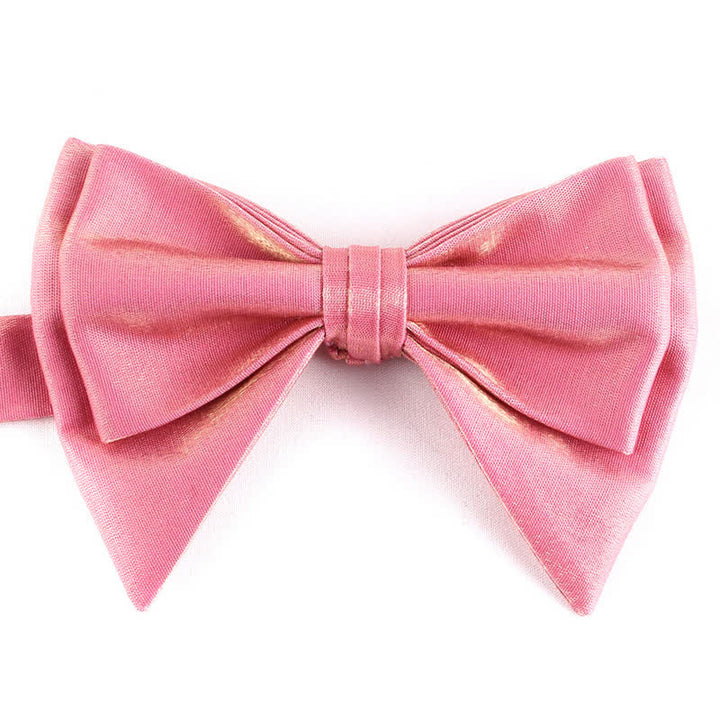 Papillon a punta oversize irregolare a doppio strato da uomo - Rosa - image 11