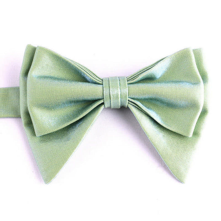 Papillon a punta oversize irregolare a doppio strato da uomo - Verde chiaro - image 13