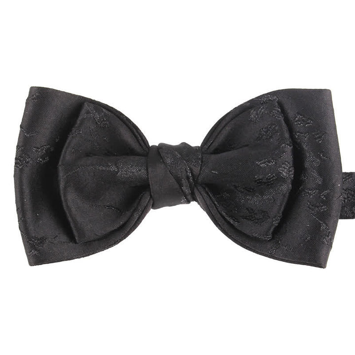 Papillon da sposa floreale meticoloso speciale da uomo - Stile n. 2 - Nero - image 21