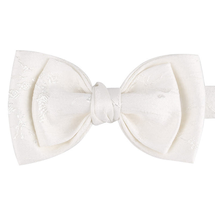 Papillon da sposa floreale meticoloso speciale da uomo - Stile n. 2 - Bianco - image 17