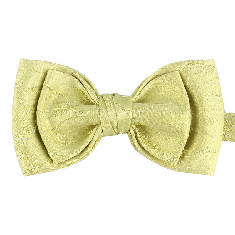 Papillon da sposa floreale meticoloso speciale da uomo - Stile n. 2 - VerdeGiallo - image 15
