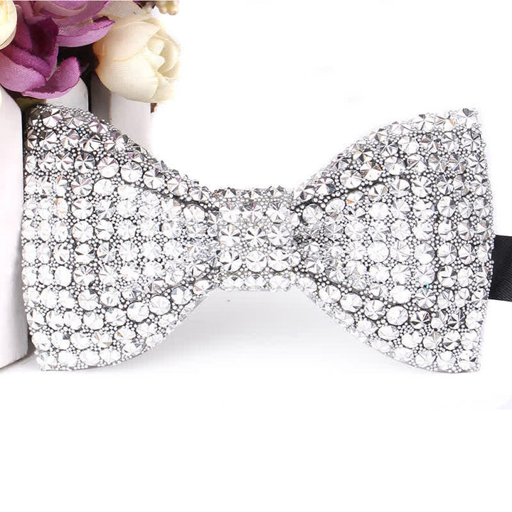 Papillon da festa con strass scintillanti di lusso da uomo - image 18