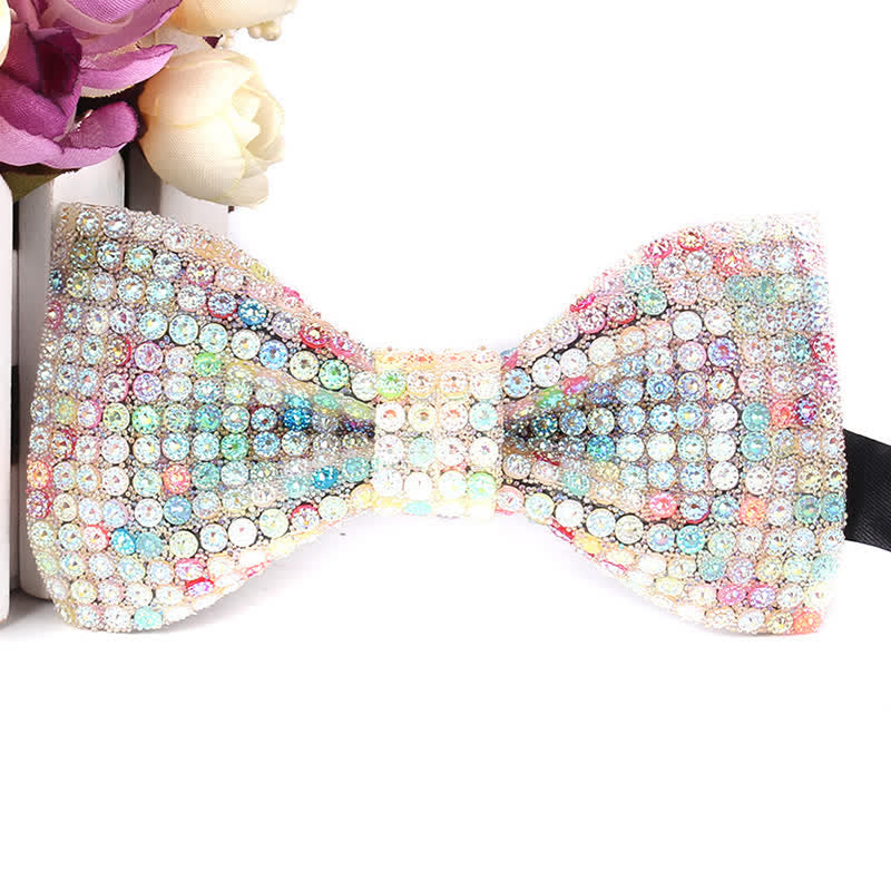 Papillon da festa con strass scintillanti di lusso da uomo - image 6