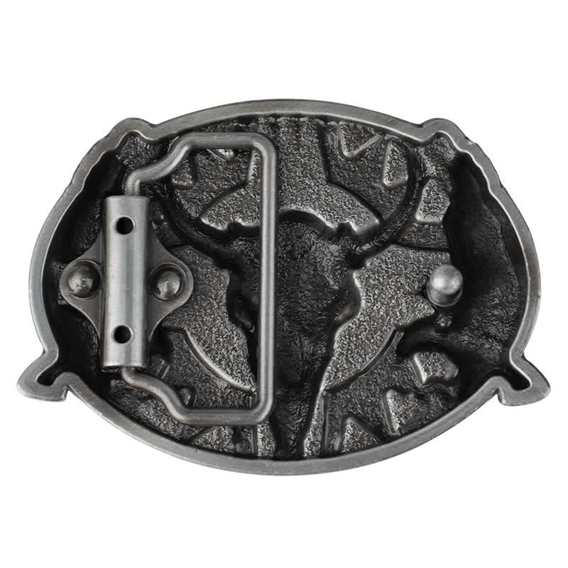 Cintura in pelle fai da te da uomo con fibbia vintage Bull & Dual Eagles - image 1