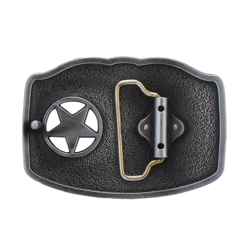 Cintura in pelle fai da te con fibbia a pentagramma Texas Hollow da uomo - image 12