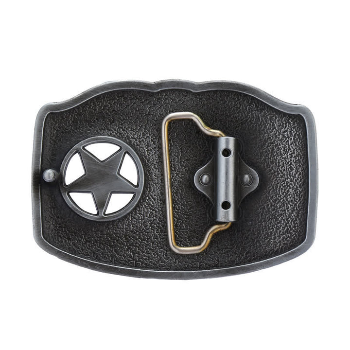 Cintura in pelle fai da te con fibbia a pentagramma Texas Hollow da uomo - image 12