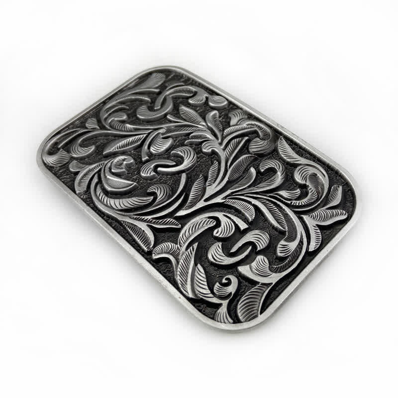 Cintura in pelle con fibbia a volute con foglie artistiche fai da te da uomo - image 11