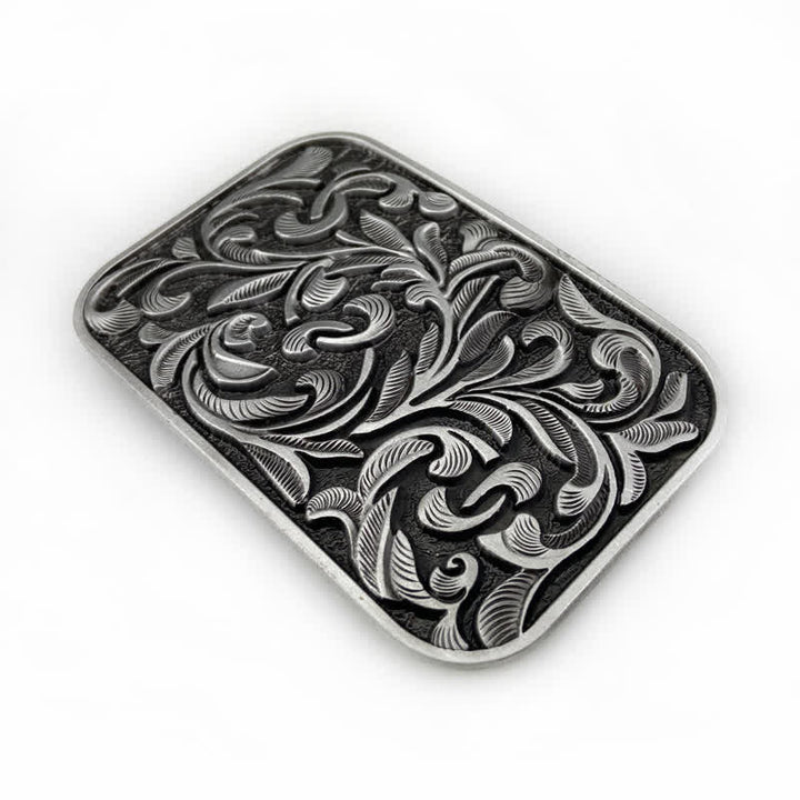 Cintura in pelle con fibbia a volute con foglie artistiche fai da te da uomo - image 11
