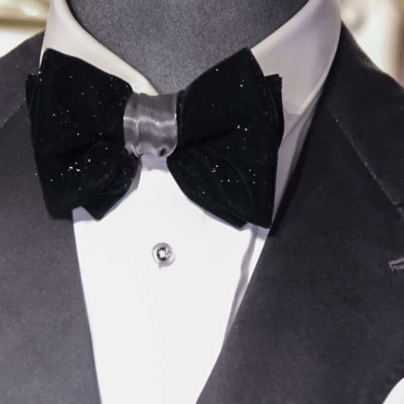 Papillon da uomo elegante in velluto nero, splendido - image 1