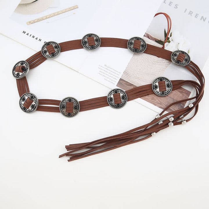 Cintura etnica da donna con cintura intrecciata in corda bohémien - image 2