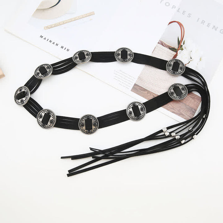 Cintura etnica da donna con cintura intrecciata in corda bohémien - image 5