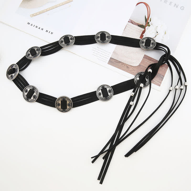 Cintura etnica da donna con cintura intrecciata in corda bohémien - image 6
