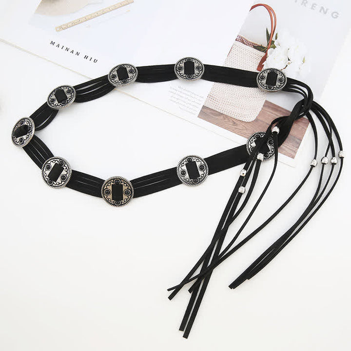 Cintura etnica da donna con cintura intrecciata in corda bohémien - image 6