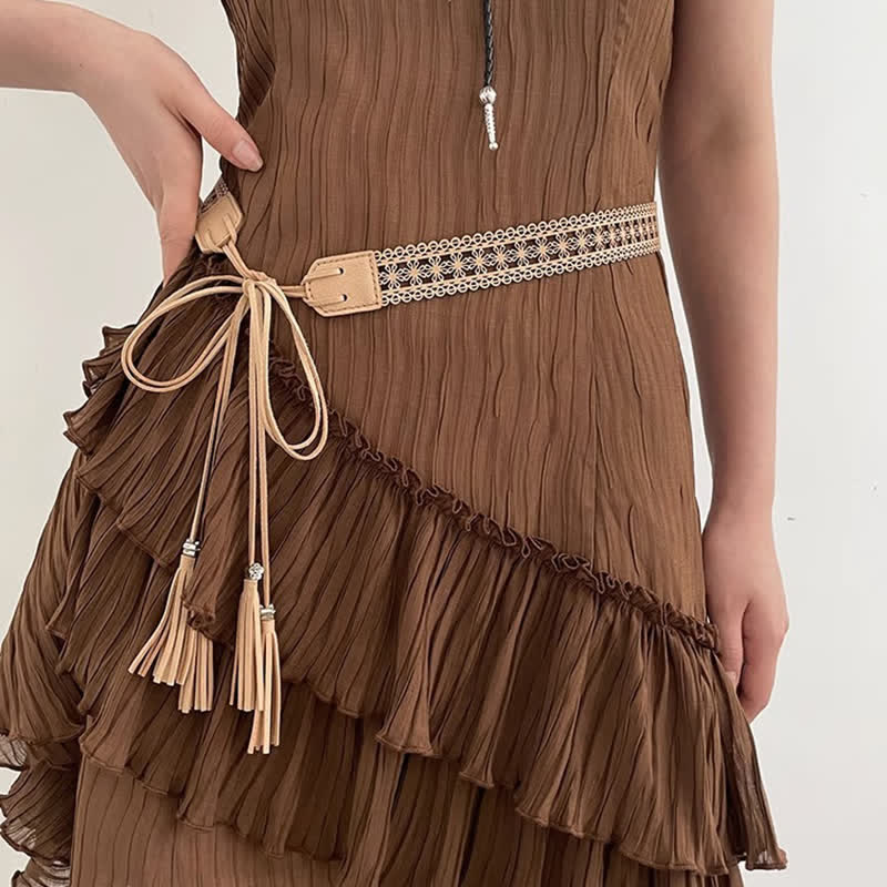 Cintura da donna in corda con fiore cavo in stile bohémien - image 4