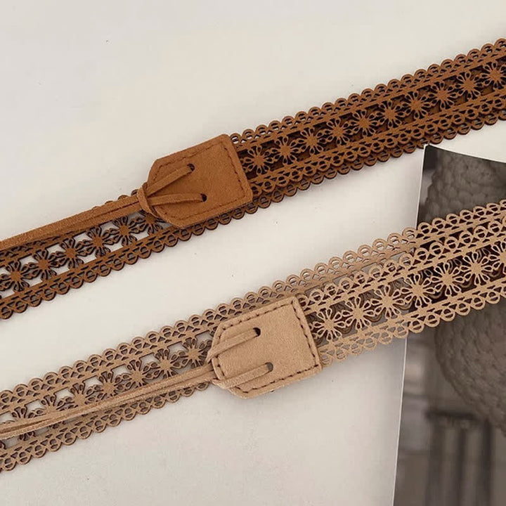 Cintura da donna in corda con fiore cavo in stile bohémien - image 1