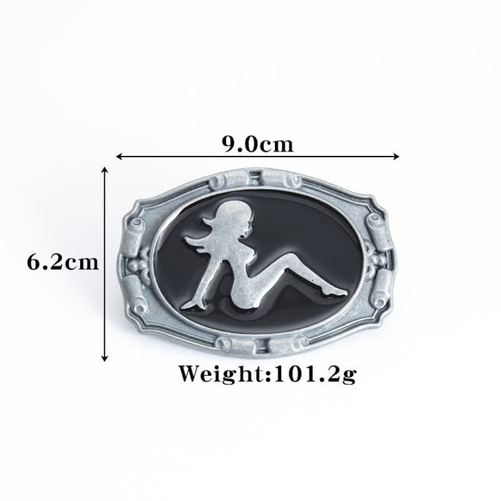 Cintura in pelle con fibbia a forma di silhouette punk da donna fai da te da uomo - image 3