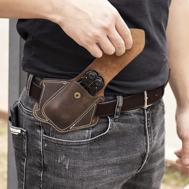 EDC Organizer Multitool Fodero Cintura in Pelle Borsa - image 0
